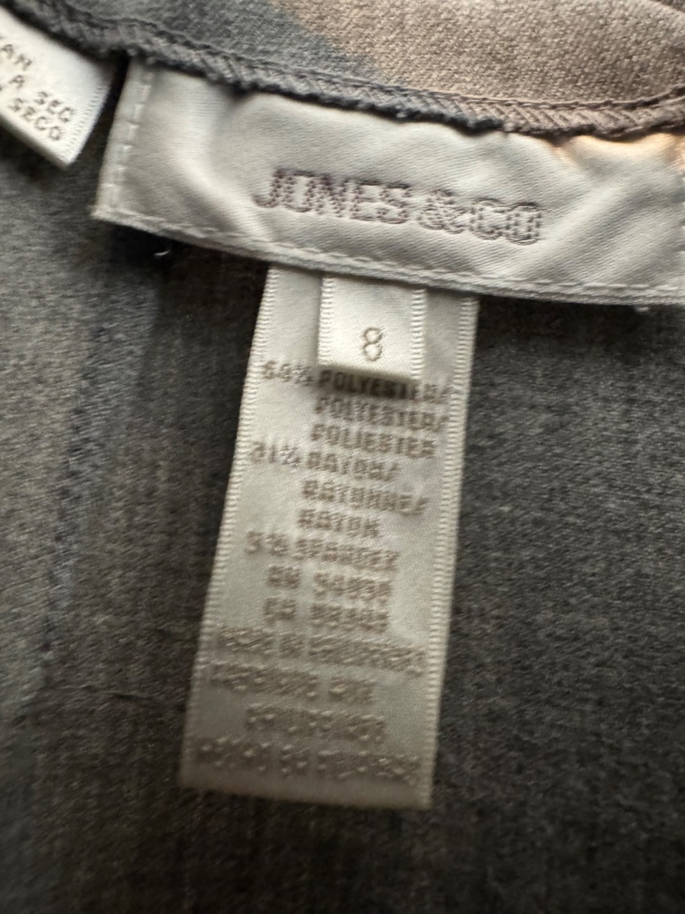 Jones & Co Gray Pencil Skirt Size 8 - Picture 3 of 4